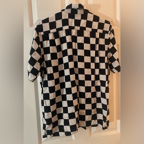 Checkered Button Down Obey Shirt- Unisex - Picture 2 of 3